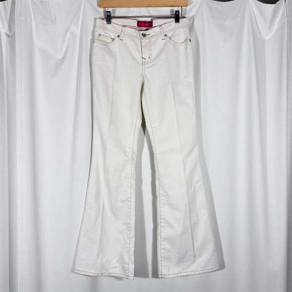 GLO jeans Denim - Glo Y2K White Low Rise Flare Jeans